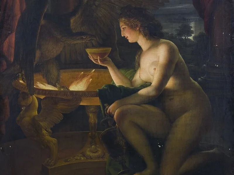 1748-Ignazio Unterperger - Ebe dà da bere il nettare all'aquila di Zeus